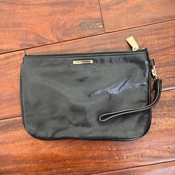 Rebecca Minkoff Skinny Mac Black Leather Clutch Wristlet - Picture 3 of 4